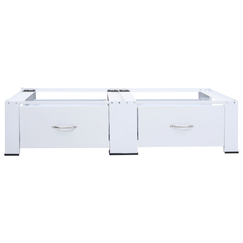 vidaXL Washing and Drying Machine Pedestal with Pull-out Shelves White